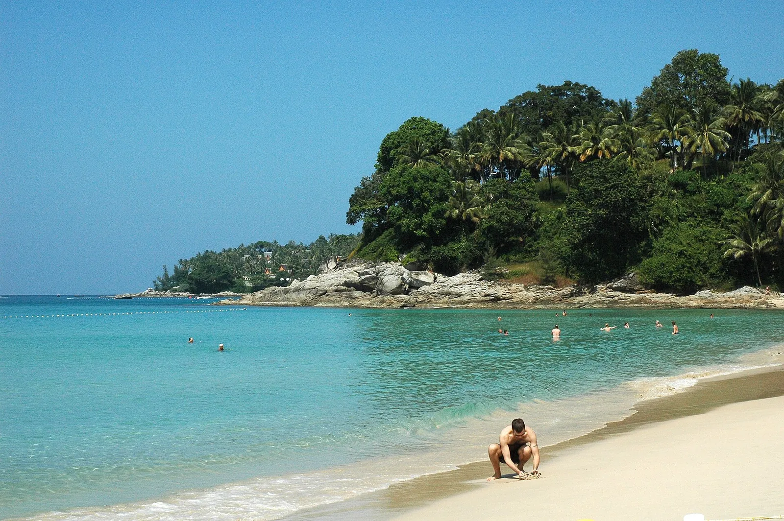 Palm-fringed Surin Beach on Phuket's northwest coast