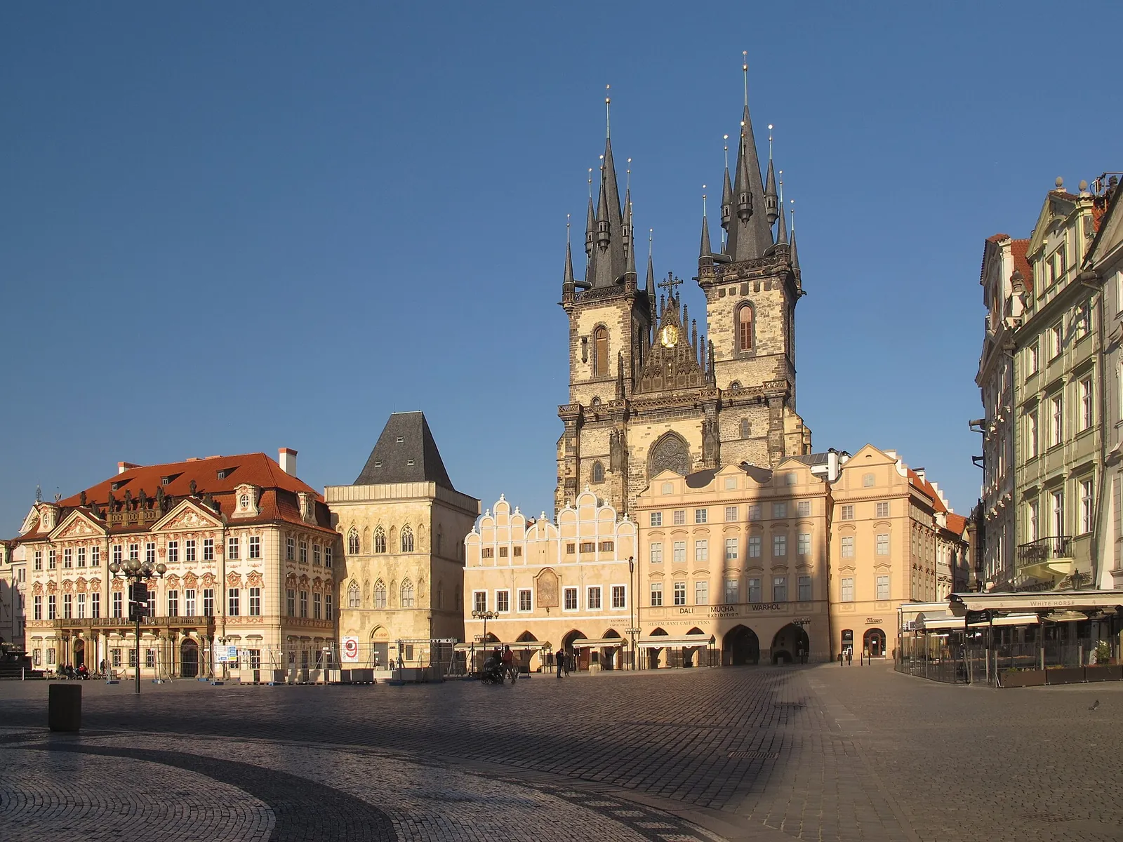 Týn Church towers over Old Town Square