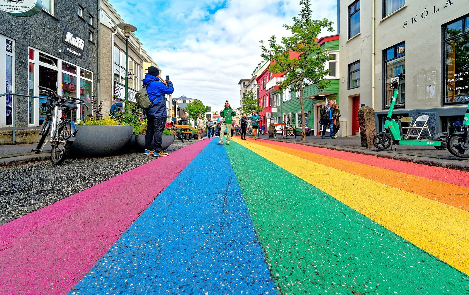 The rainbow-painted street of Skólavörðustígur
