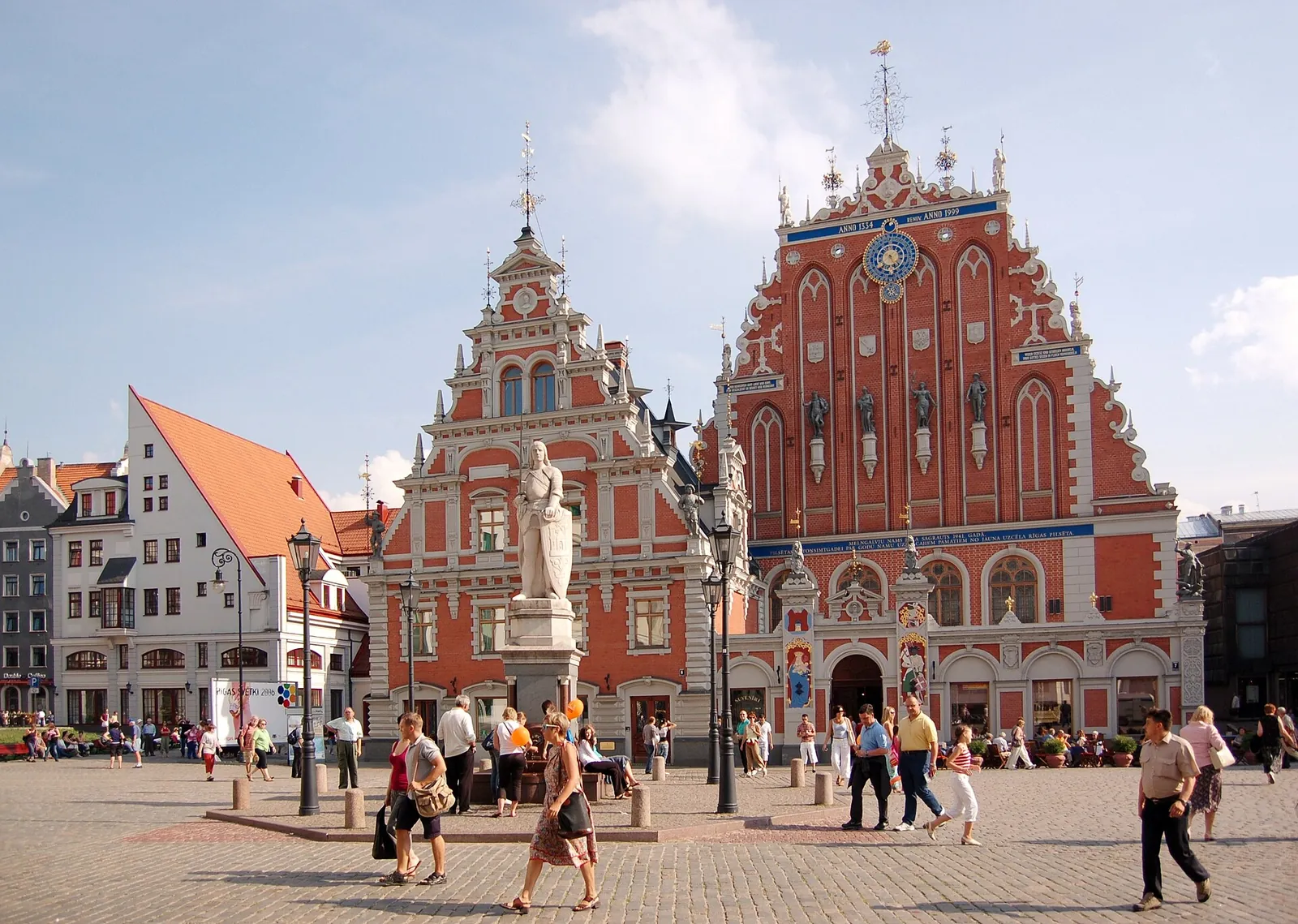 The ornate House of the Blackheads on Town Hall Square