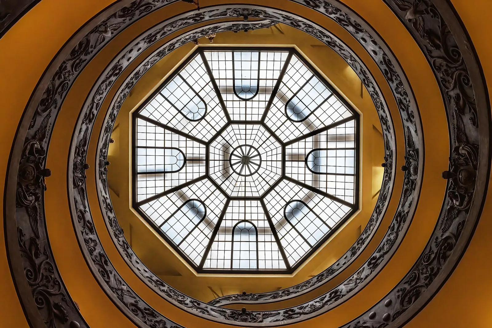 The famous spiral staircase of the Vatican Museums