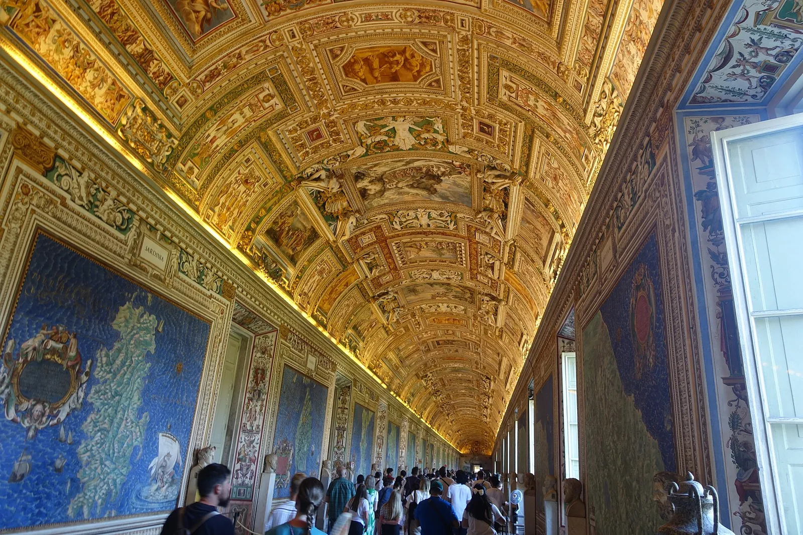 The gilded Gallery of Maps in the Vatican Museums