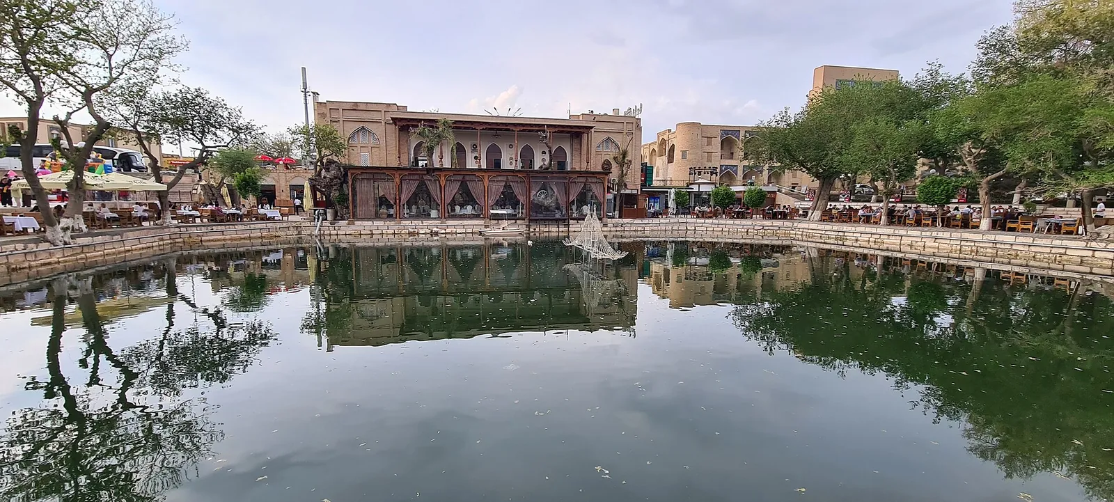 The pool at Lyabi-Hauz, the heart of old Bukhara