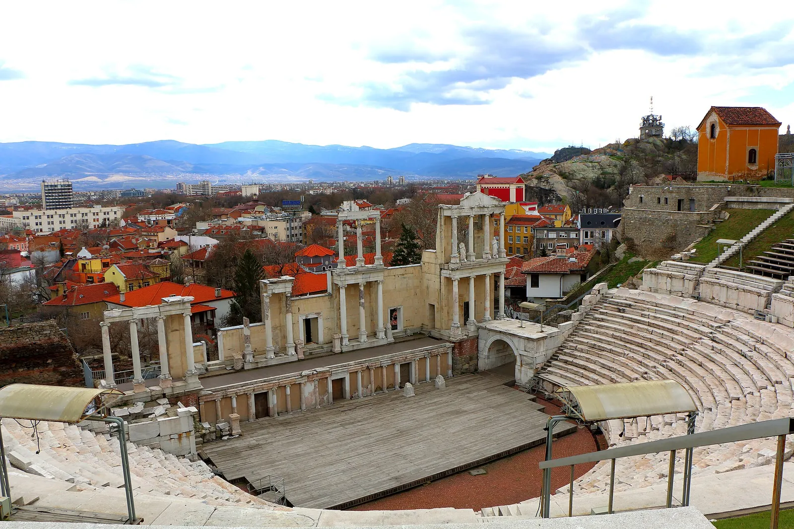 The Ancient Theatre of Philippopolis overlooking Plovdiv