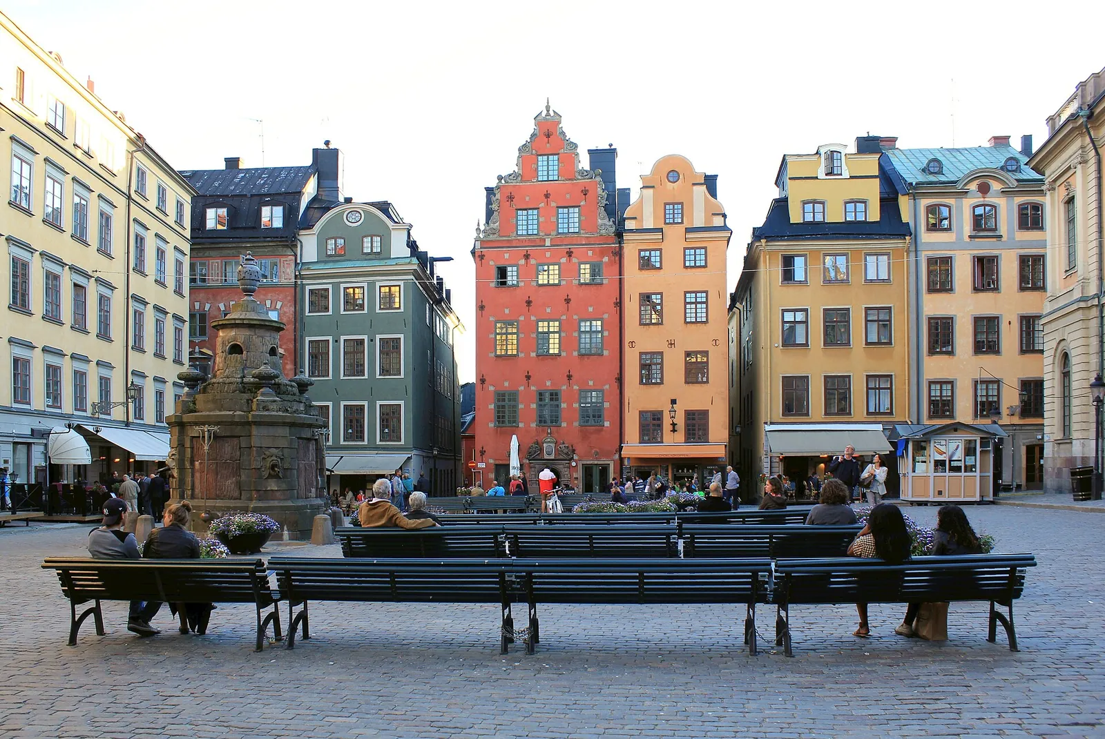 Colourful gabled houses on Stortorget in Gamla Stan