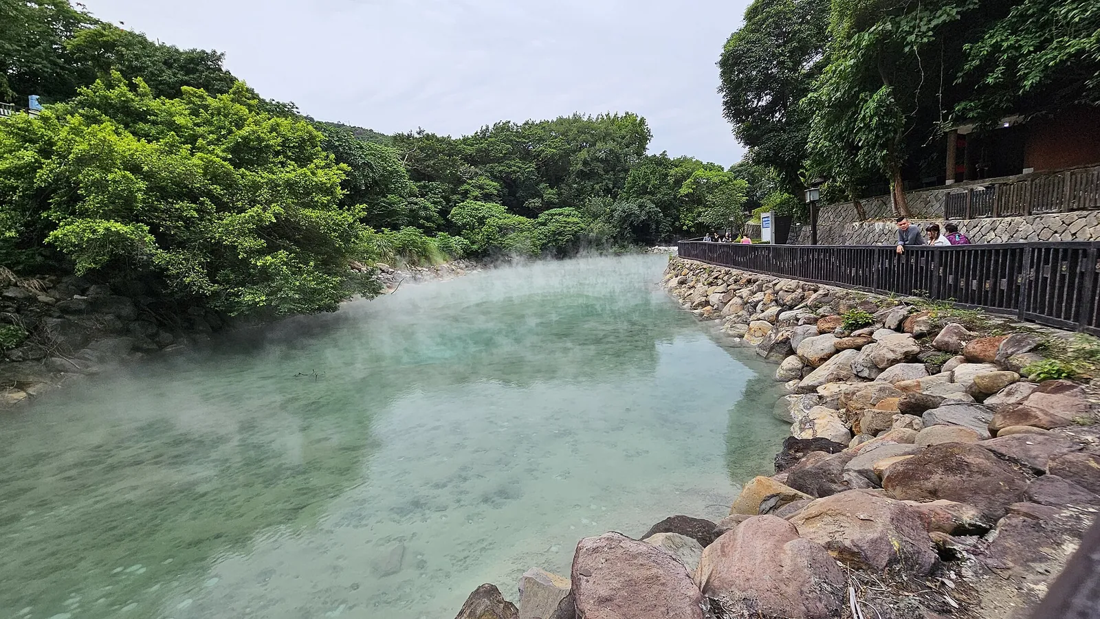 Steaming green waters of Beitou Thermal Valley