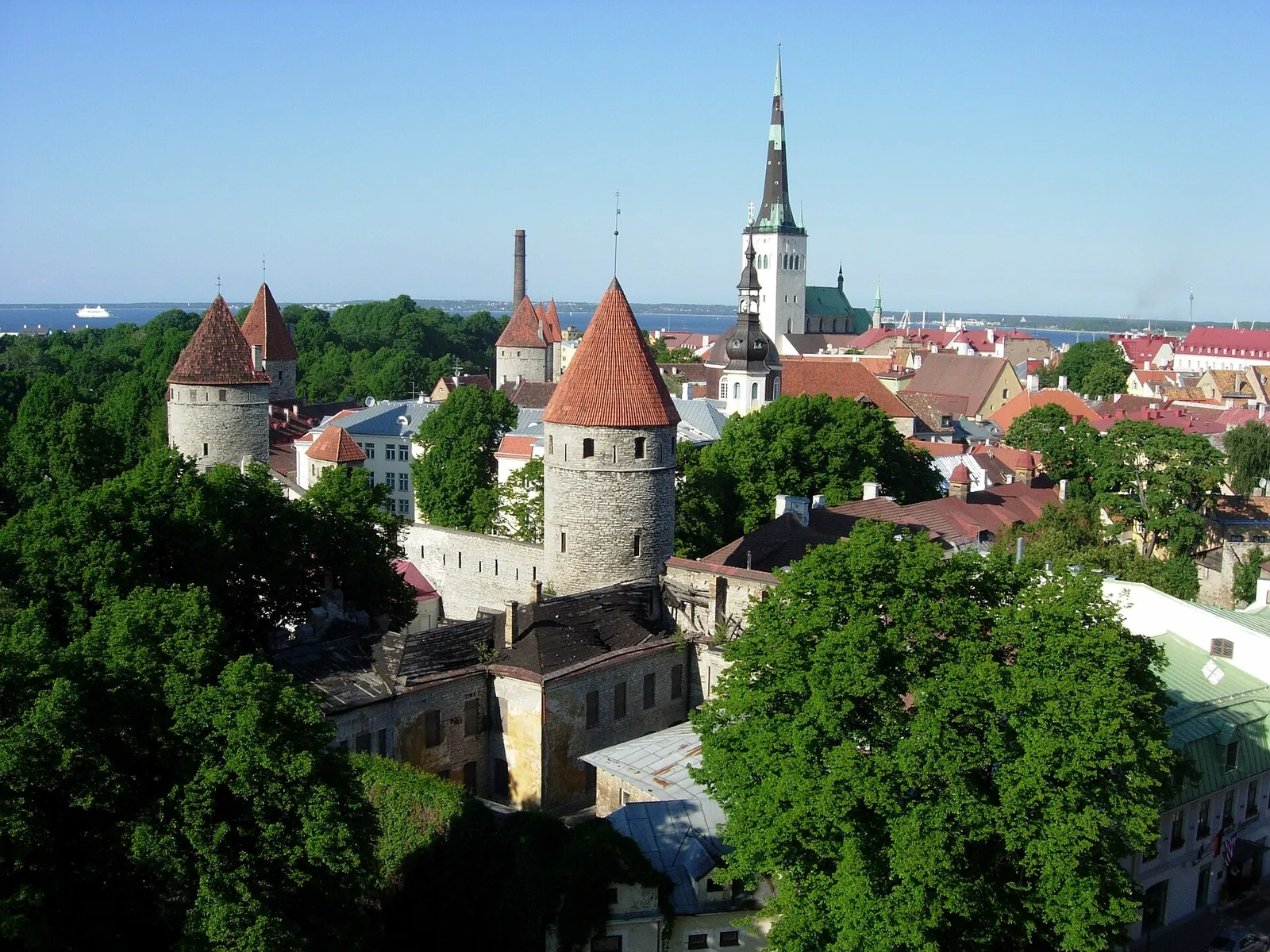 View from Toompea over the Lower Town's towers