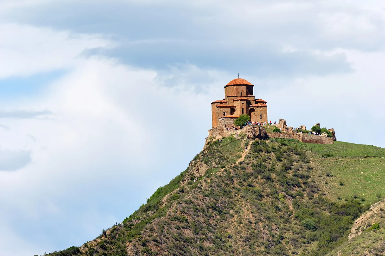 Jvari Monastery perched on its hilltop above Mtskheta