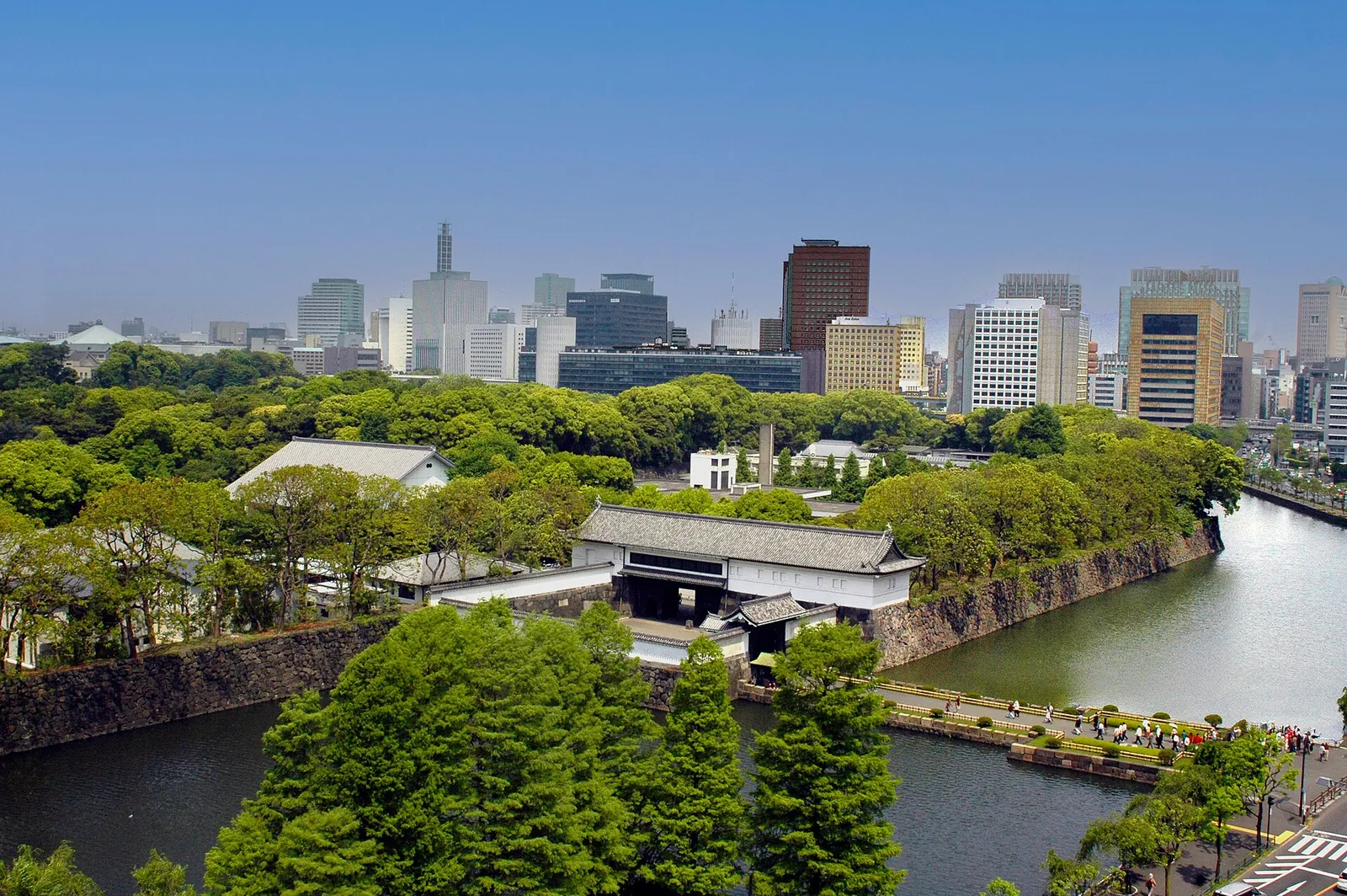 Green moats and gates of the Imperial Palace East Gardens