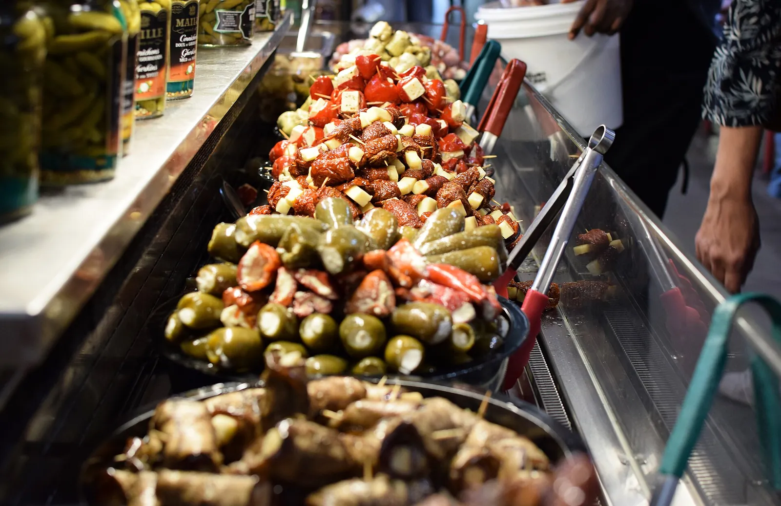 Bowls of olives piled high at St. Lawrence Market