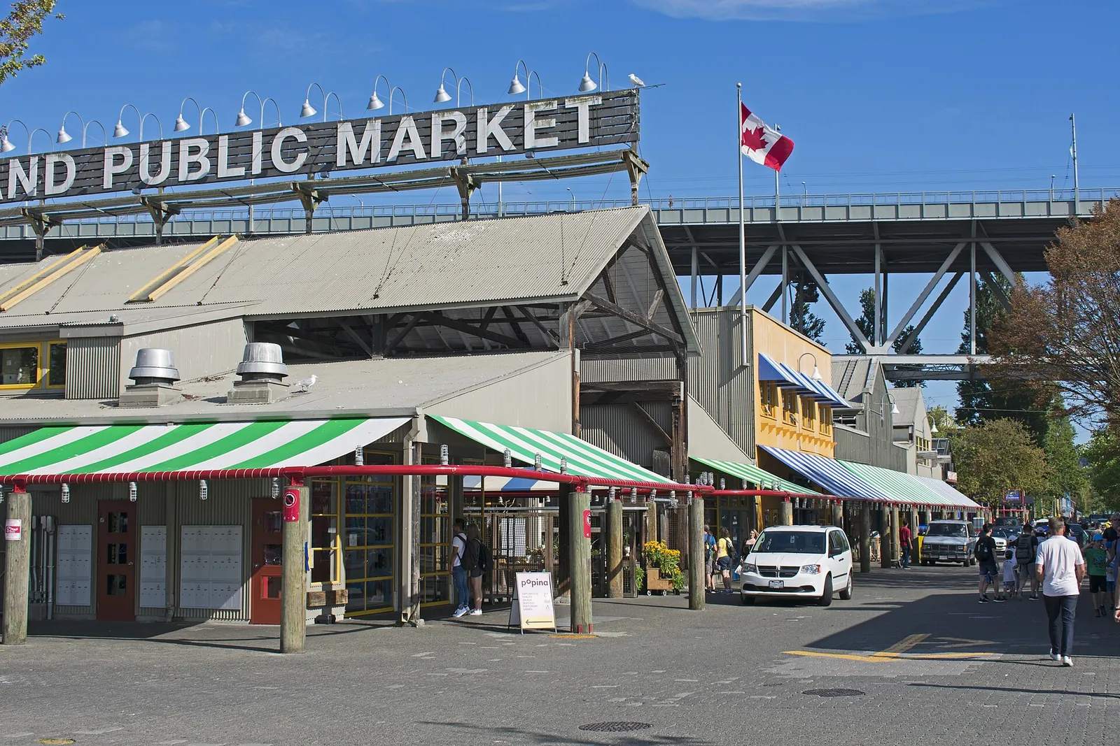 Granville Island Public Market under a blue sky