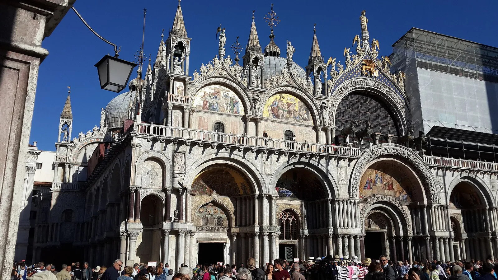 Golden domes and arches of St Mark's Basilica