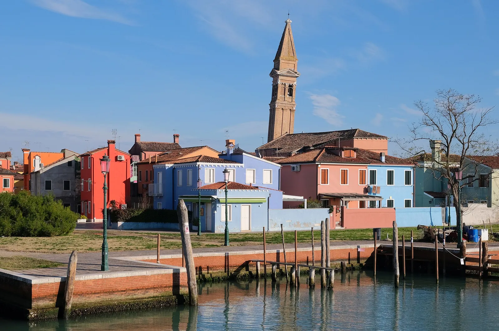 Burano's rainbow houses and leaning bell tower