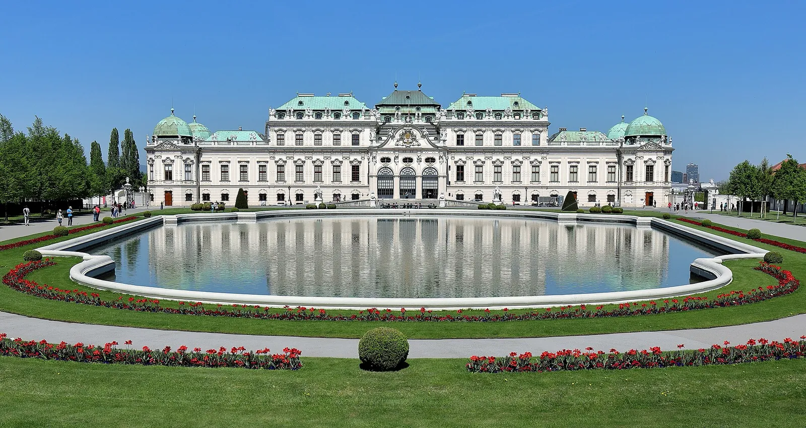 The Upper Belvedere and its reflecting pool