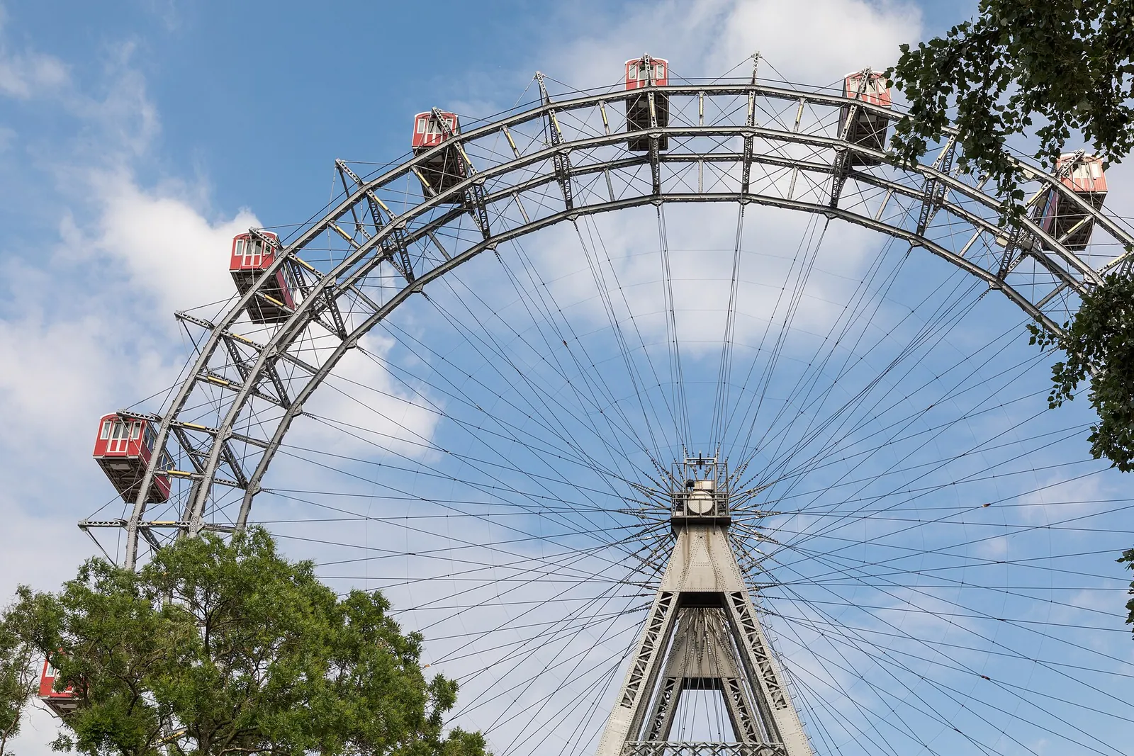 The Giant Ferris Wheel in the Prater on a sunny day