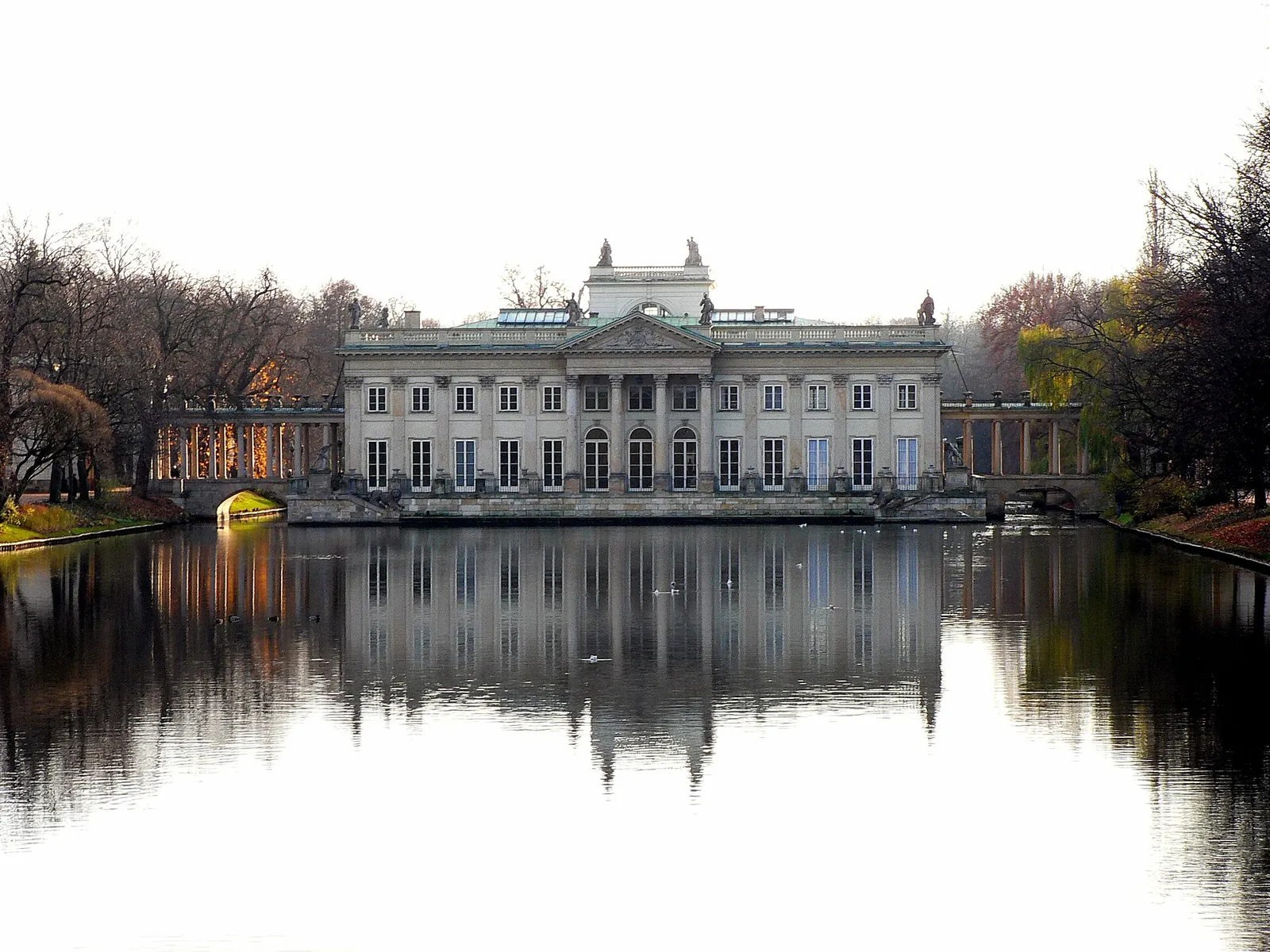 The Palace on the Isle reflected in the Łazienki lake